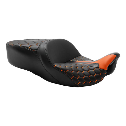 Harley Touring Electra Glide Orange Black Gel Seat (2009-2023)