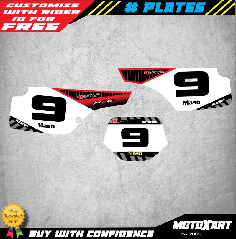 Honda XR 250 Custom Number Plate Graphics (1986-1995)