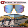 Motorcycle Riding Goggles Blue Lens Yellow Red Frame Tri-Acetyl Cellulos