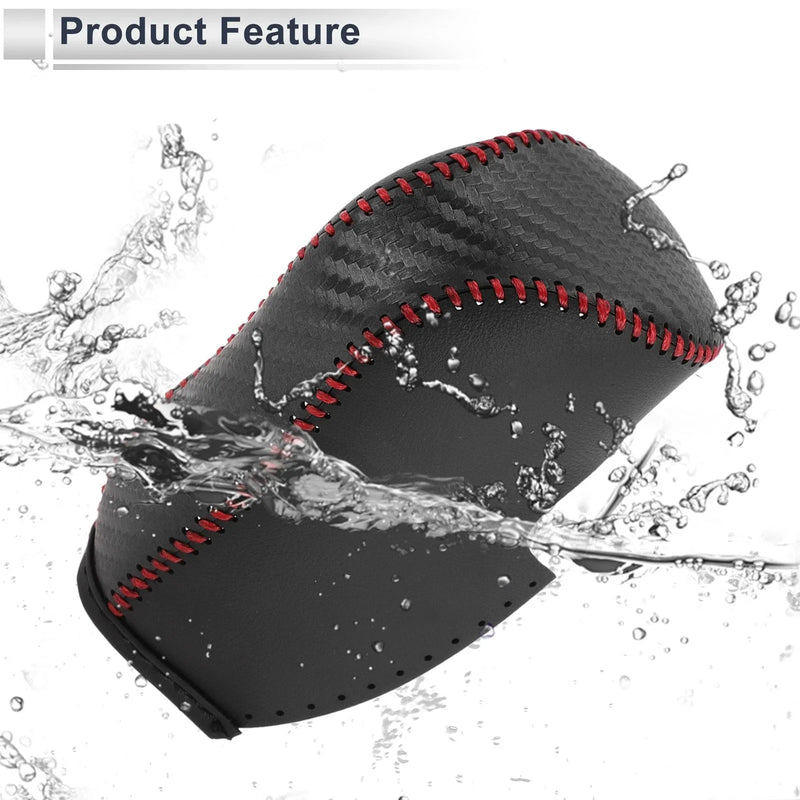 Honda Civic 2012-2014 Black Carbon Fiber Red Gear Shift Knob Cover