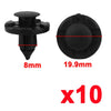Nissan 50 Pcs Black Door Trim Rivets