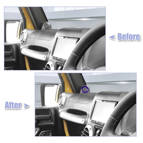 Jeep Wrangler JK (2007-2014) Purple 2 x Pillar Speaker Decoration Covers