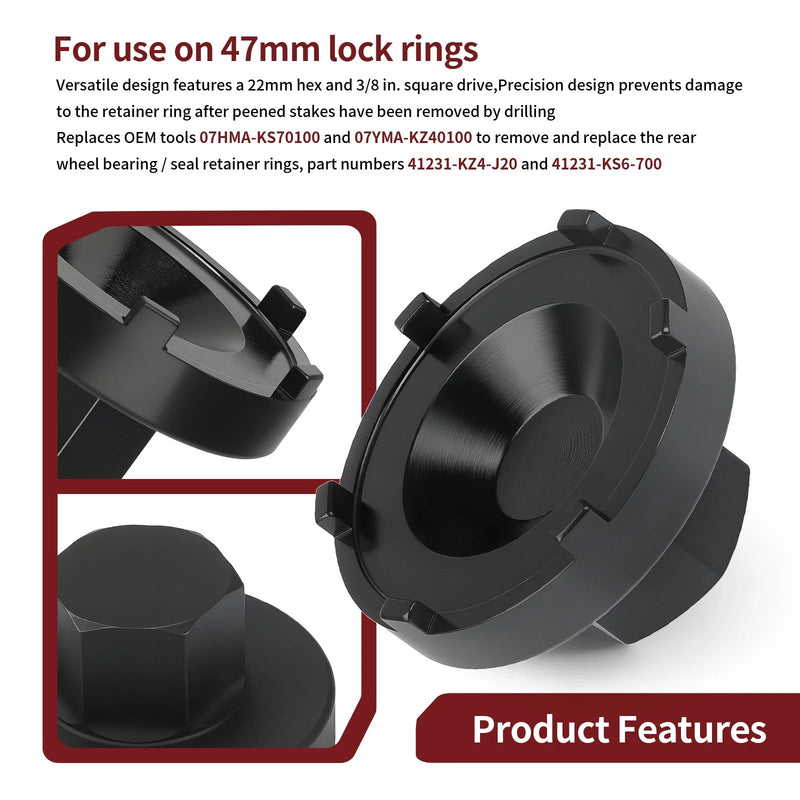 Honda CRF250R CRF250X 47mm Seal Bearing Retainer Tool (2004–2024)