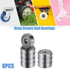 Car 8 Pcs 4x12x4mm Double Shield Deep Groove Ball Bearings
