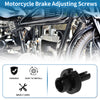 Motorcycle Brake Lever Barrel Adjusters Screws M8 Black 2 x