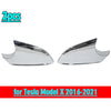 Tesla Model X L+R Side Rear View Mirror Chrome Cover Lower Holder (2016–2021)