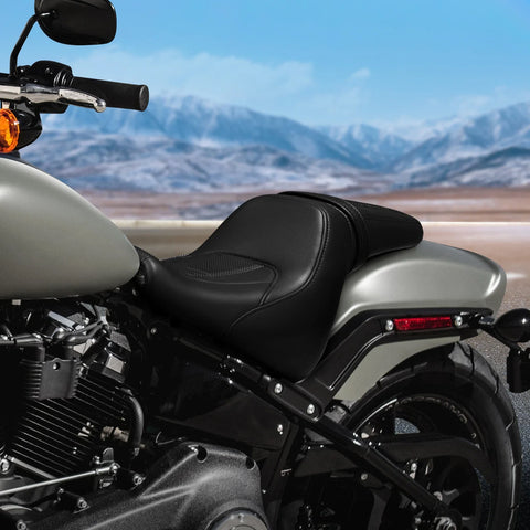 Harley Fat Bob FXFB FXFBS Black Rider Driver Passenger Seat (2018-2024)
