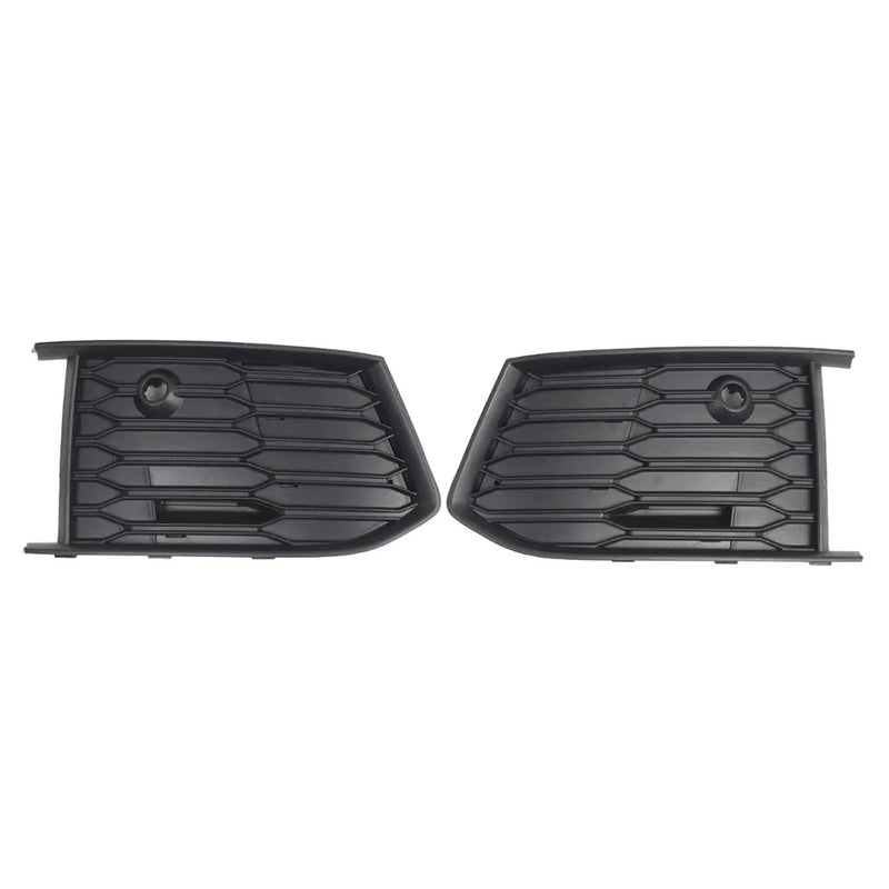 Audi A6 S6 Front Bumper Fog Light Grille Covers Matte Black (2018-2024)