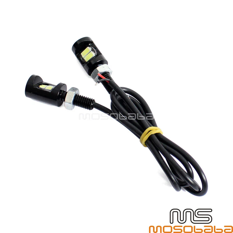 Universal Car Motorcycle Rear LED White License Plate Lights