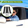 Chevy Silverado 4 Pcs Black Door Pillar Window Trim (2007 - 2013)