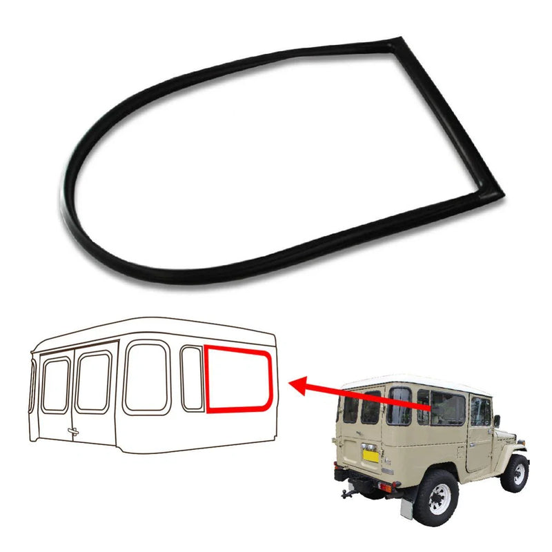 Rear Weatherstrip Side Window Seal Fit Toyota Land Cruiser FJ40 BJ42 1976-84 D05