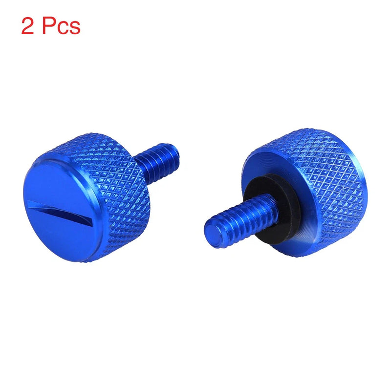 Harley Sportster 2 x Rear Seat Bolt Screw Motorcycle Aluminum Alloy Blue