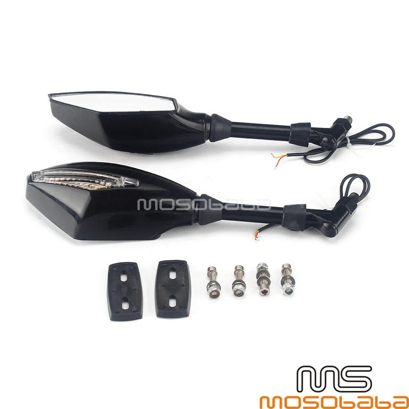 Honda CB500F, NC700X, Yamaha V-Star 1300 LED Turn Signal Integrated Mirrors