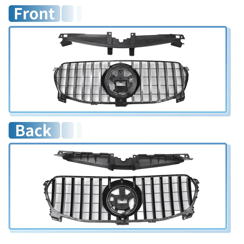 Mercedes-Benz GLE580 2022 Chrome Silver Tone Front Upper Bumper Grille