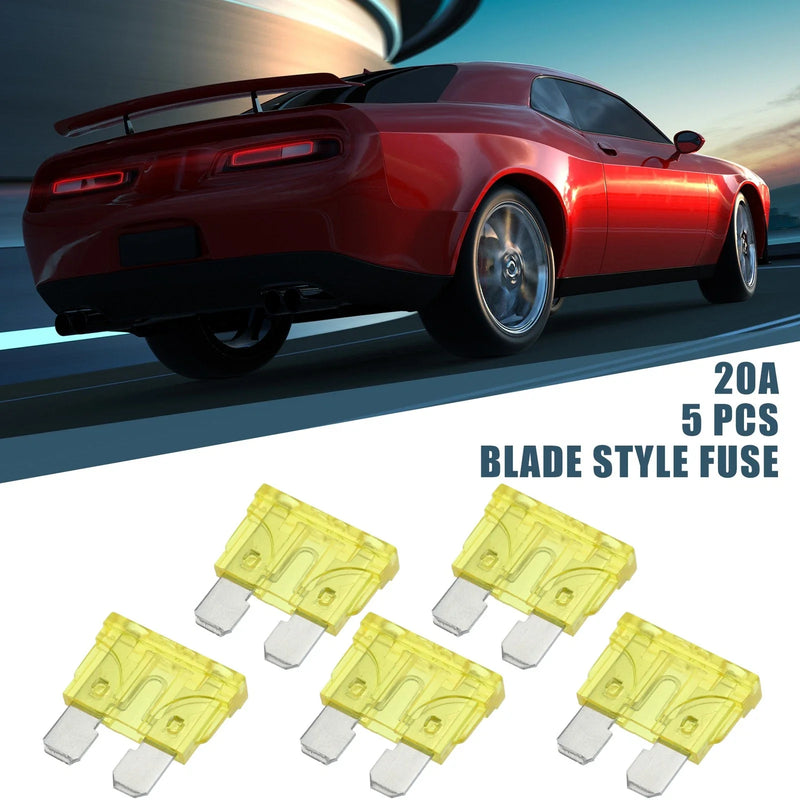 Car Boat Truck SUV Motorcycle Yellow Blade Style Fuses / 5pcs / 20A