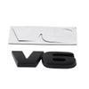 Fender Trunk Engine Black Universal Metal V6 Logo Car Emblem Badge