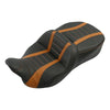 Harley Street Road Glide (2009-2023) Black / Orange Driver & Passenger Seat