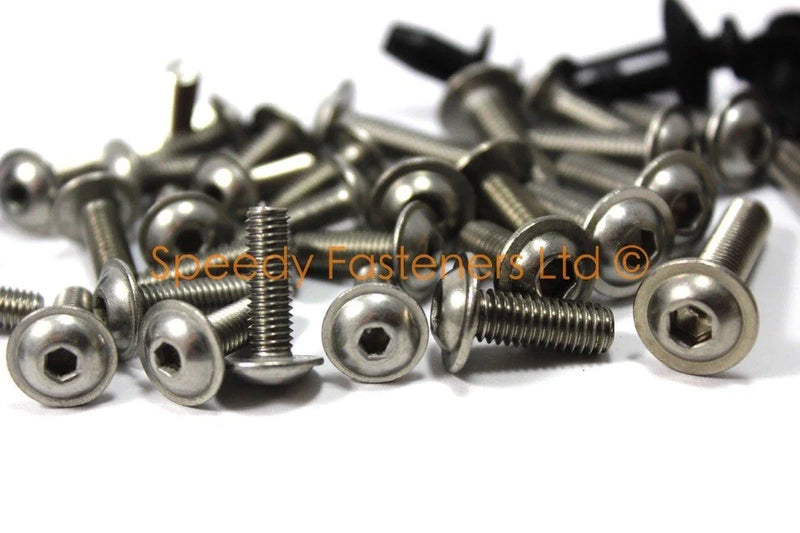 BMW S1000RR Stainless Steel Trim Bolt & Collar Set Allen Flange (2015–2019)