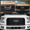 Ford F150 F250 9" Front Grille Tailgate Oval US Flag Cover (2004-2023)