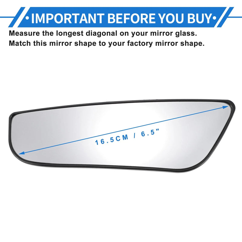 Ford E150 Left Driver Side Lower Mirror Glass Replacement (2004-2014)