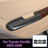 Toyota Corolla 4X / Black Wood Door Armrest Cover Trim Cap (2003–2008)
