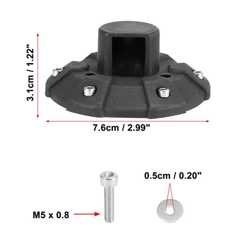 Jeep Wrangler JK JKU JL JLU JT Antenna Base Cover Mount Kit (2007-2023)