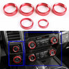 Ford F150 2016-2018 6Pcs Air Conditioner Buttons Audio Knob Ring Trim Fit