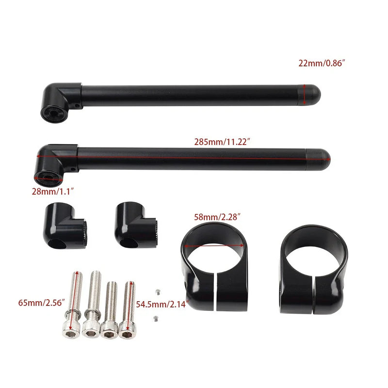 Cafe Racer 58mm Motorcycle Clip-On Handlebar Fork Tube (No Year Specified)