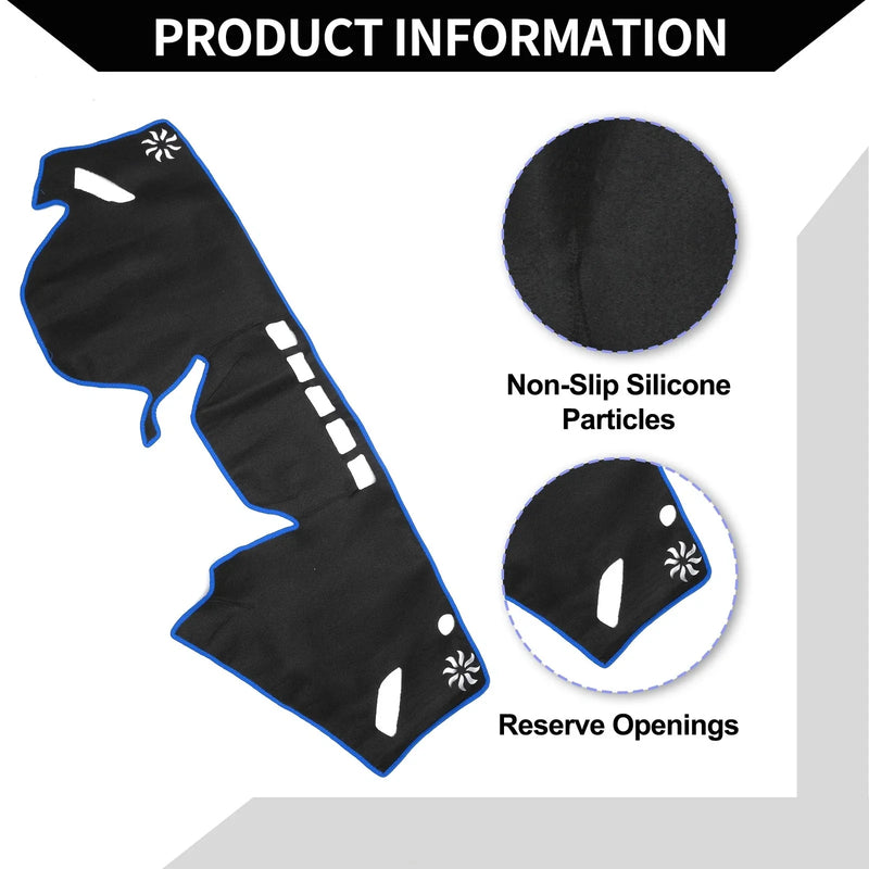 Subaru Forester 2018-2024 Black Blue 1 Set Dashboard Cover Mat