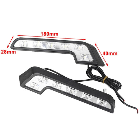 Universal Euro 2 x 6-LED Car Daytime Running Lights (2010-2023)