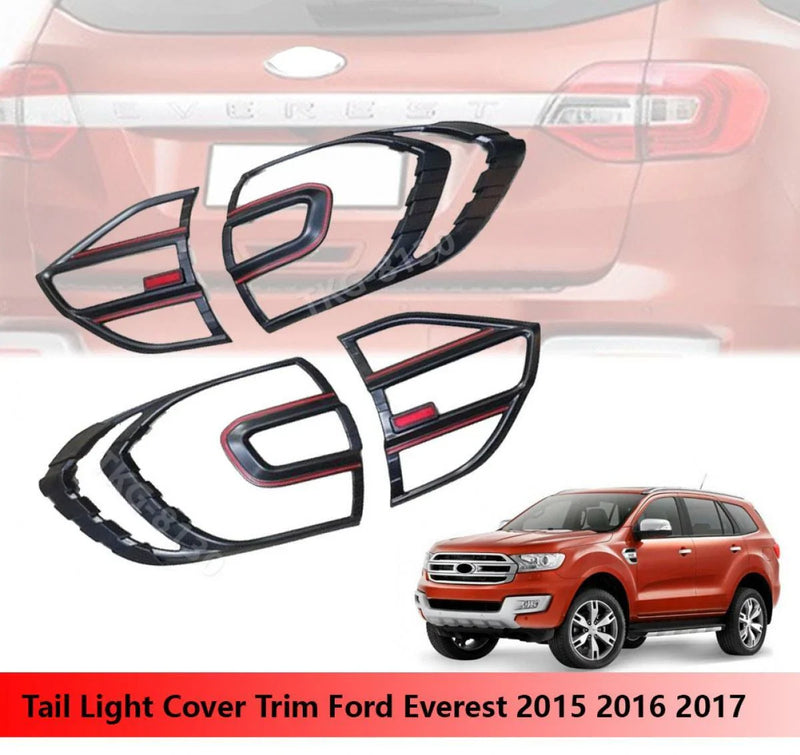 Ford Everest Black Tail Light Cover (2015-2017)