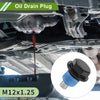 Car Motorcycle Black Blue 2 x M12x1.25 Copper Oil Drain Plug with Gasket