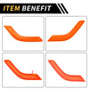 Jeep Wrangler Orange Front Rear Door Handle Panel Bezel Cover Trims (2007-2023)