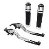 Honda CB1100 CB1300 Silver Extendable Brake Clutch Lever Grip Set (2013-2023)