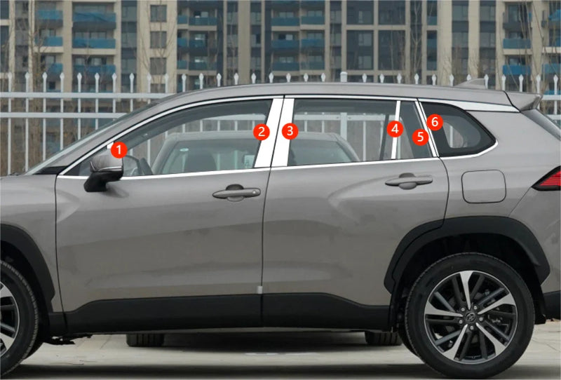 Toyota Corolla Cross 12x Center Pillar Post Molding Cover Trim (2022–2023)