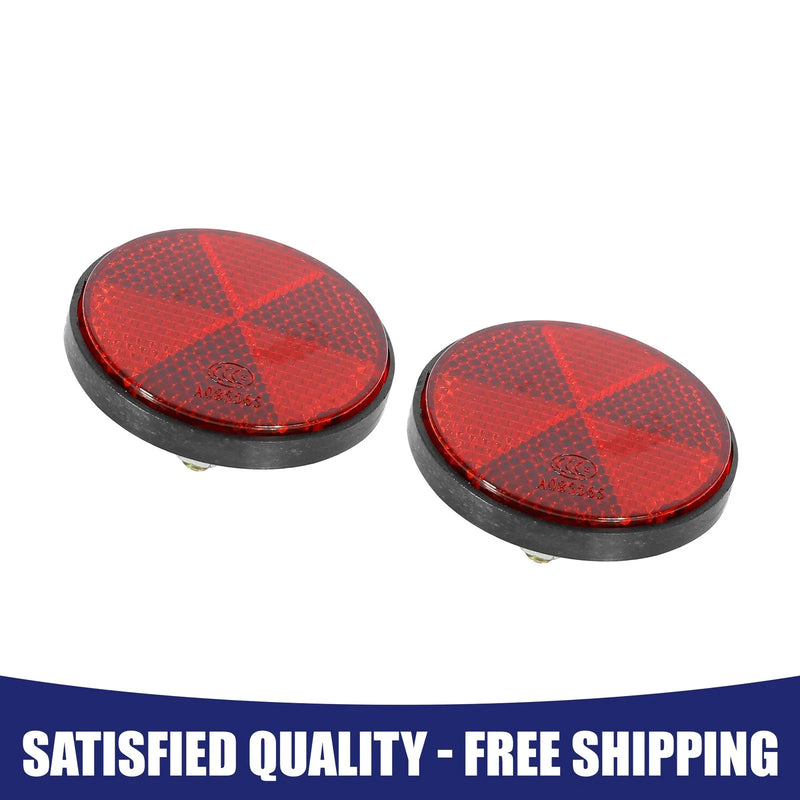 Item M6x1.0 / 2 x Red Plastic Motorcycle Reflector