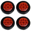 Car Truck Trailer Van Caravan 4 x 2" Round LED Side Marker Lights