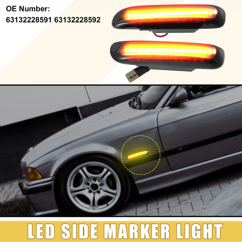 BMW (2011-2019) - Black Amber 1 Pair LED Side Marker Light 63132228591