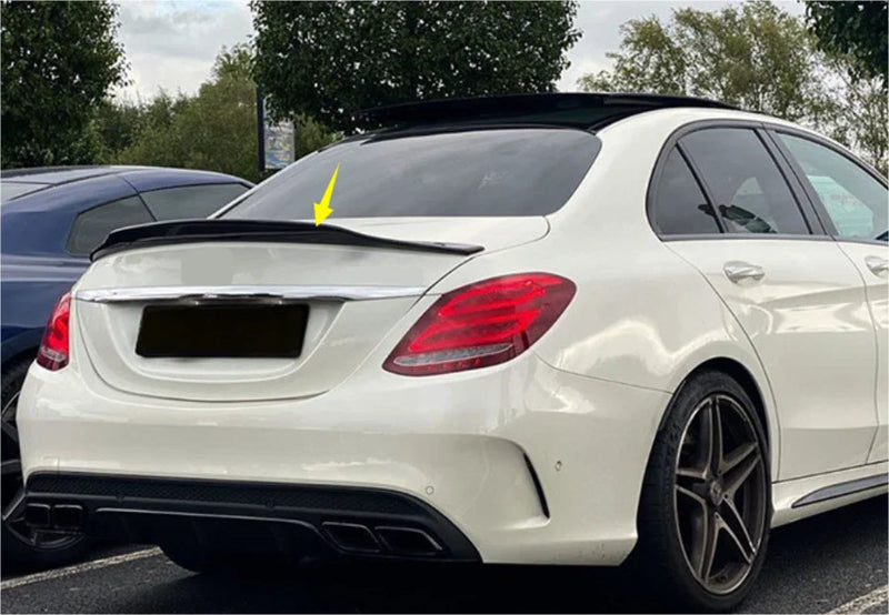 Mercedes-Benz W205 C63 AMG Sedan Glossy Black Rear Spoiler (2015-2021)