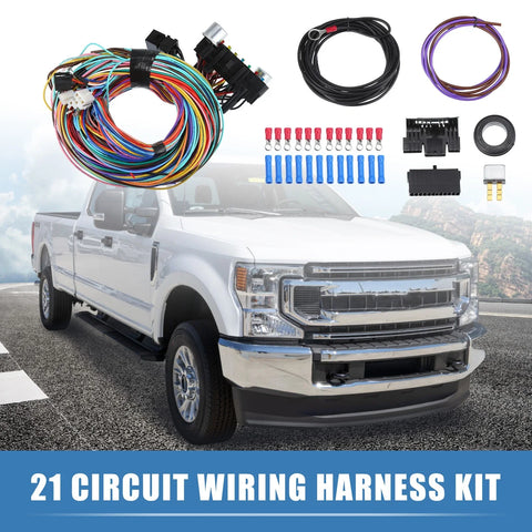 GM Chevy Ford Truck Universal 21 Circuit Wiring Harness Kit