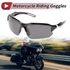 Motorcycle Riding Goggles Deep Gray Lens Black White Frame Triacetel Cellulose