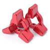 Motorcycle - Red Anodized Fork Preload Adjusters 14mm (Fits Various Models)
