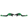 BMW S1000RR S1000R CNC Green Extendable Brake Clutch Levers (2015-2019)