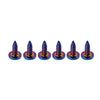 Fastening Blue 6pcs M5x15mm Titanium Torx Head Self Tapping Screws