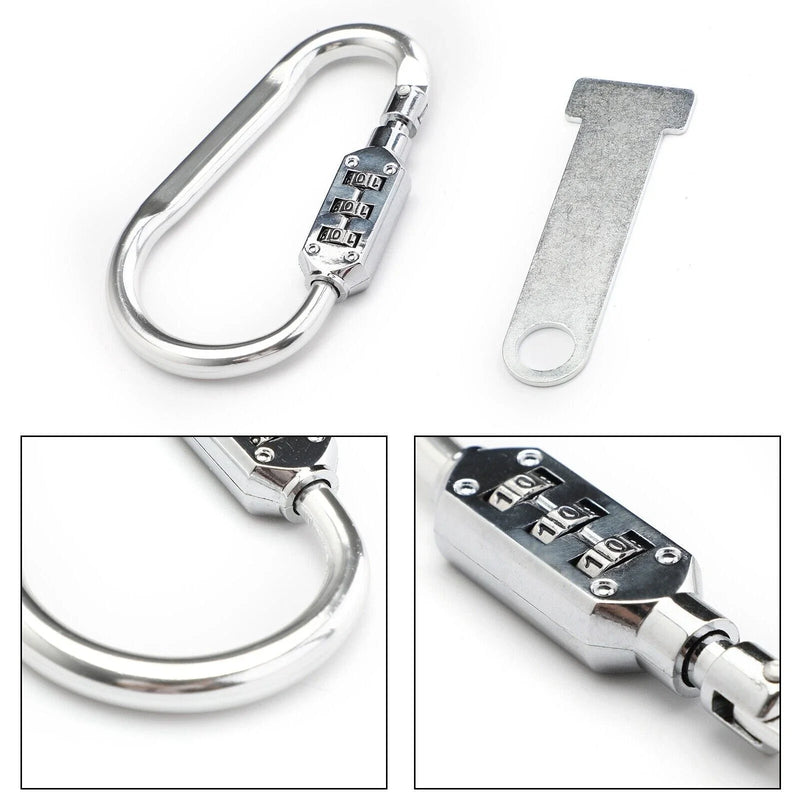 1.5" Handlebar Universal for Motorcycle Chrome Helmet Lock