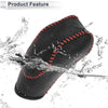 Ford Fusion Car Pebbled Gear Shift Knob Cover 1 x Black Red Faux Leather