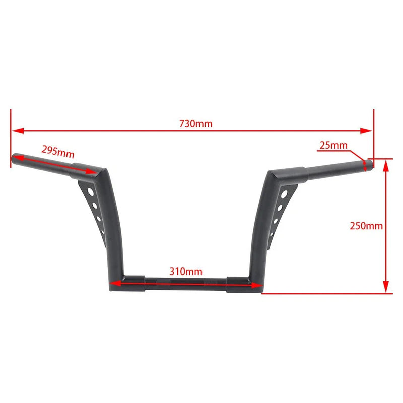 Harley Sportster, Softail, Dyna 10" Rise Ape Hanger Handlebar (2000-2023)