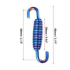 Motorcycle 4 x 55mm Exhaust Pipe Spring Stainless Steel Blue