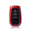 Toyota Alphard RAV4 Hilux Red Carbon Fiber Smart Key Case Cover