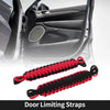 Jeep Wrangler TJ JK JKU (2007-2018) Black Red 2 x Door Limiting Straps